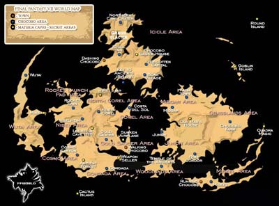 Final Fantasy VII 7 World Map